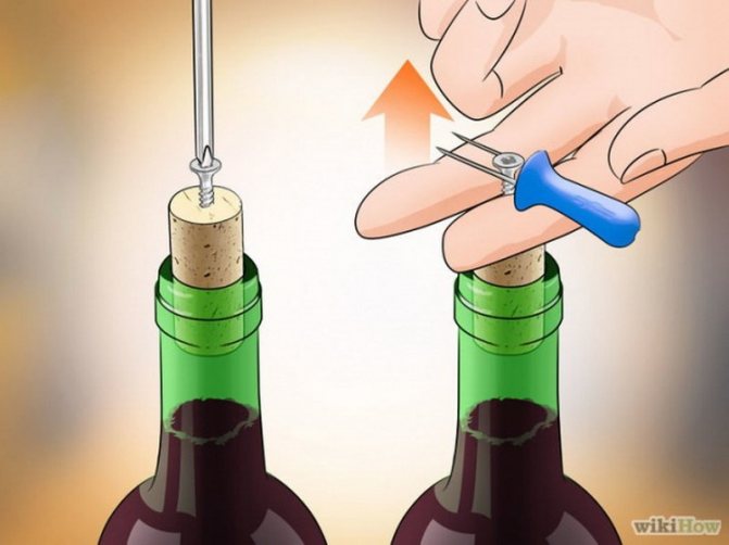 Открыть бутылку вина шурупом